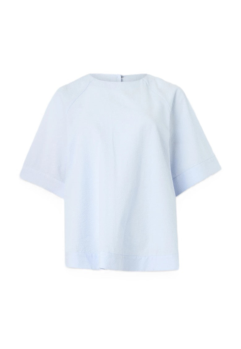 Max Mara Boxy Short-Sleeved Top With Textured Fabric