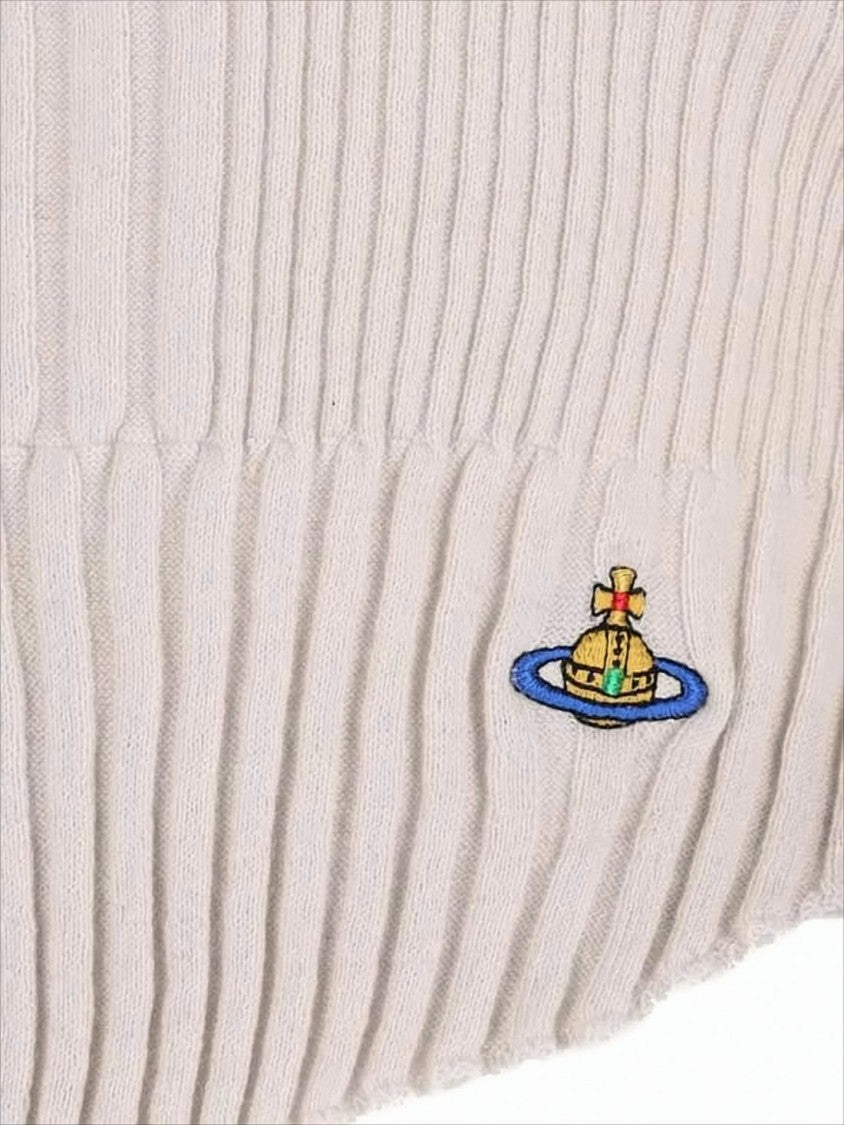 Vivienne Westwood Ribbed Knit Cropped Sweater With Button Front