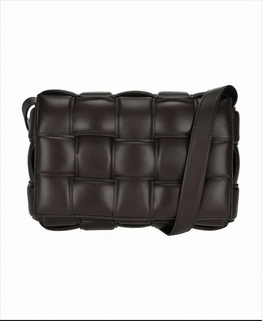 Bottega Veneta Padded Woven Lambskin Leather Shoulder Bag