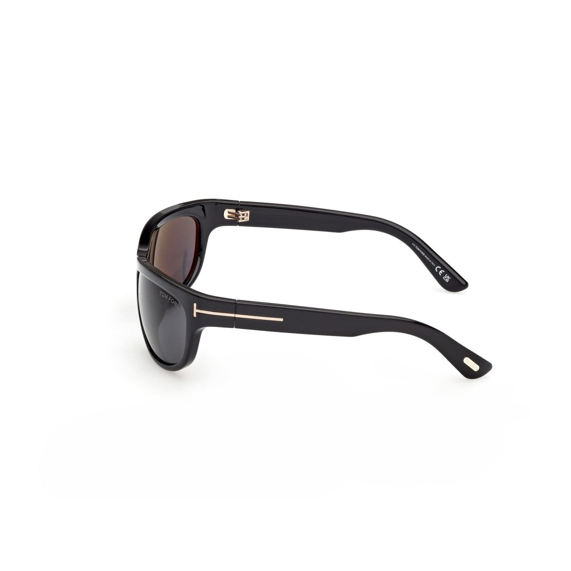 Tom Ford Ft1363 Slightly Curved Rectangular Black Sunglasses