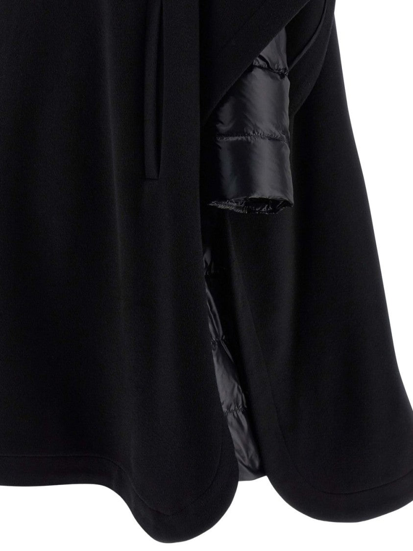 Herno Cape-Style Wool Coat With Nylon Accents