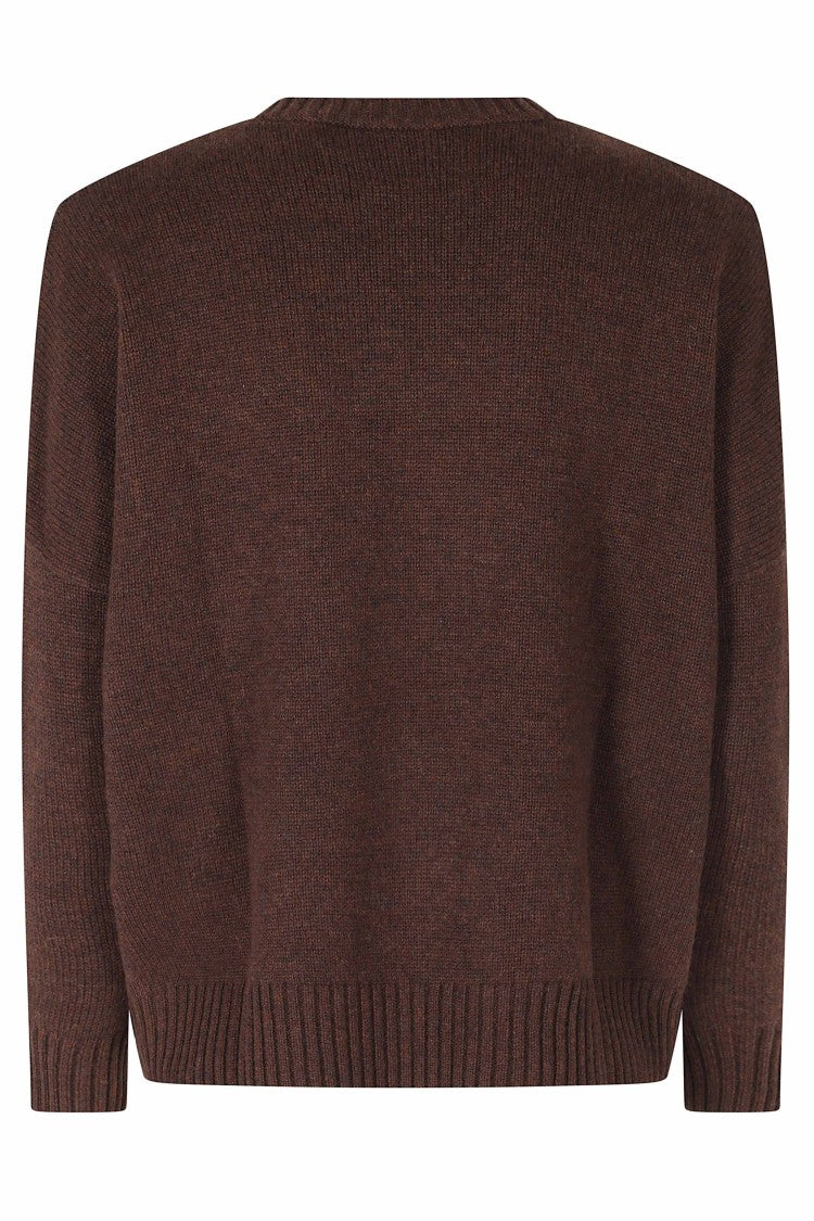 Kujten Romelie Espresso Crewneck Cashmere Sweater