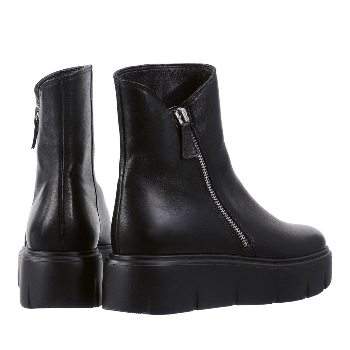 Högl Black High-Performance Chunky Sole Leather Ankle Boots