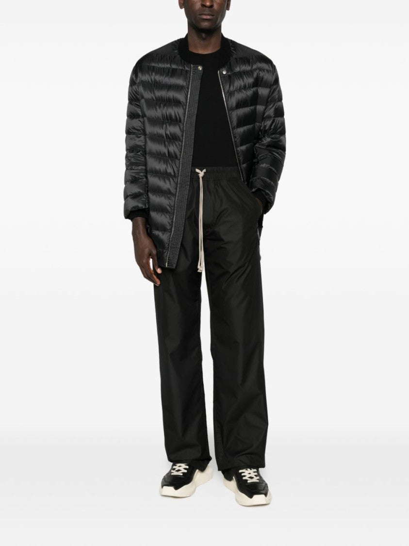Rick Owens X Moncler Straight Leg Casual Pants With Drawstring And Flap Pockets
