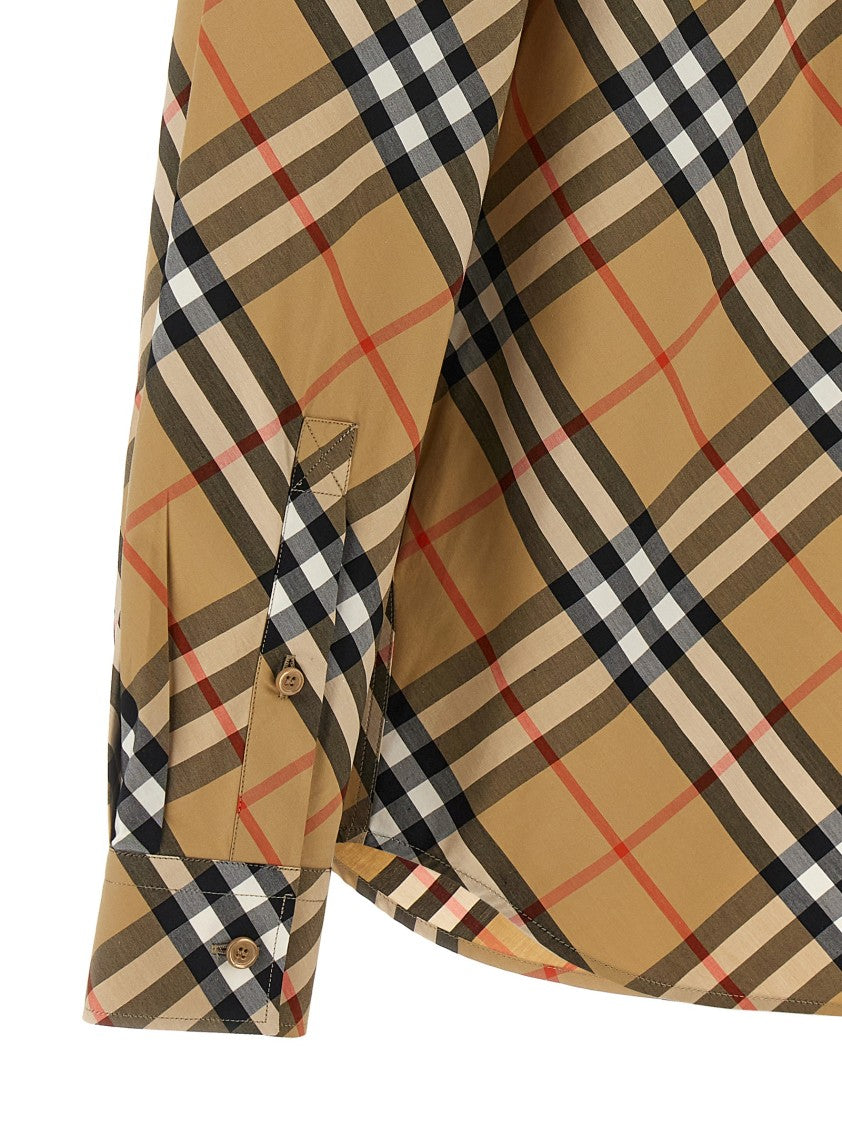 Burberry Plaid Pattern Cotton Shirt