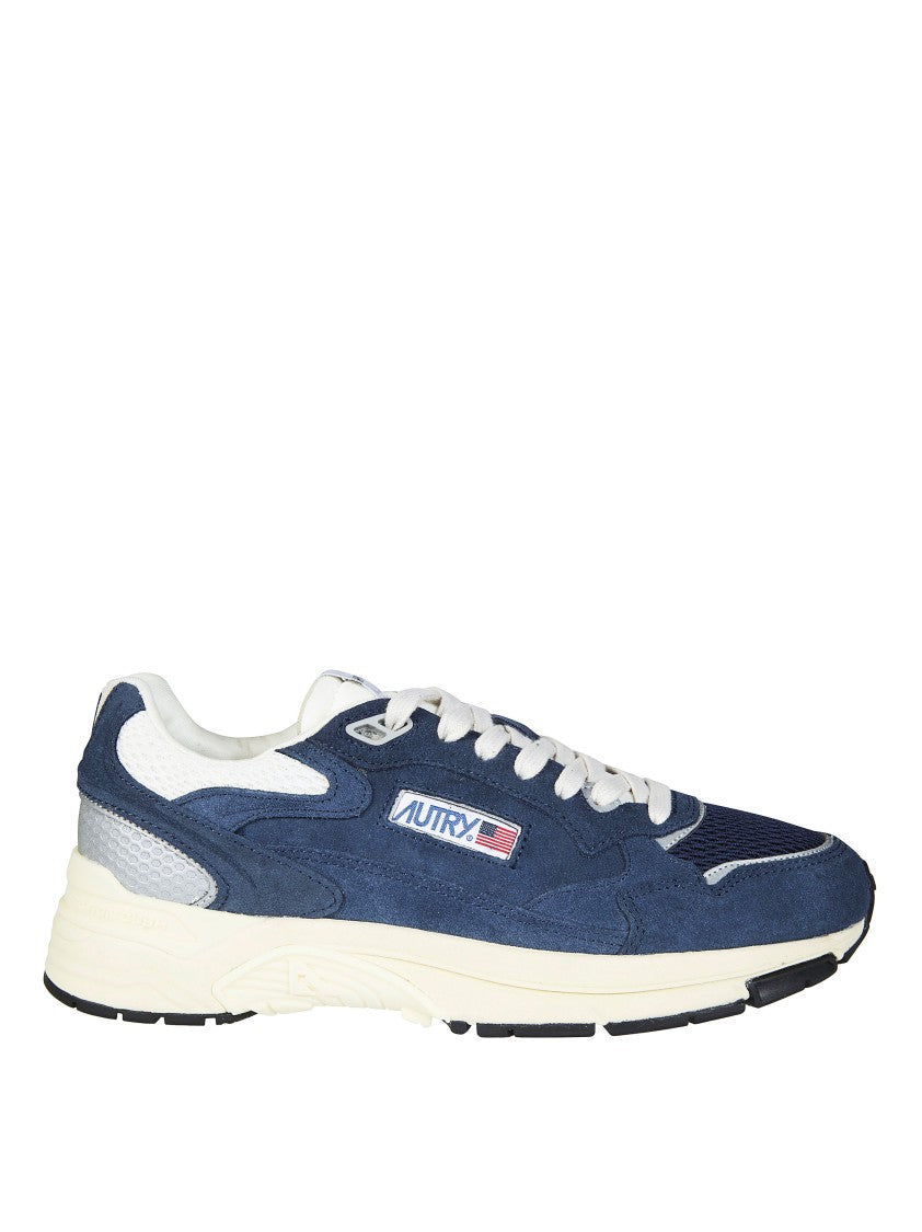 Autry Navy Suede White Mesh Sneakers