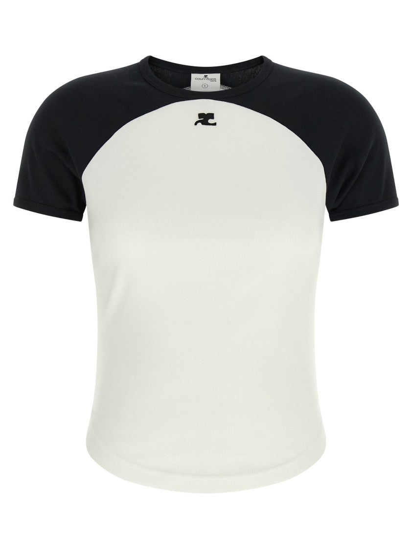 Courrèges 'Circle Contrast' T-Shirt