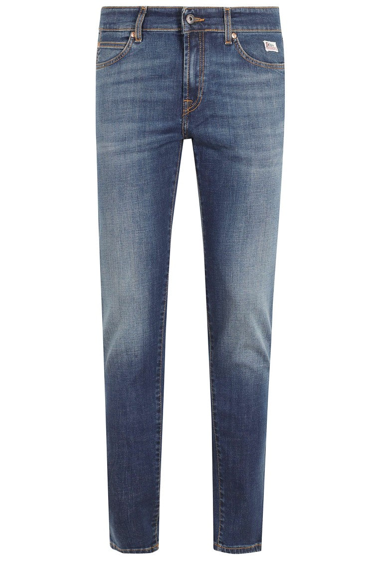 Roy Roger's Medium Blue Carlin Five-Pocket Slim Straight-Leg Jeans