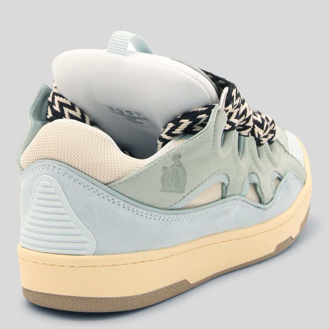 Lanvin Pastel Blue And Beige Sneakers With Mesh
