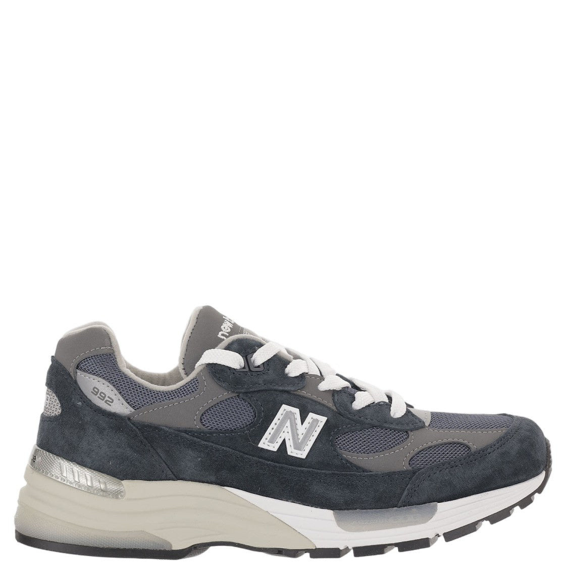 New Balance Gray Panel Reflective Leather Sneakers