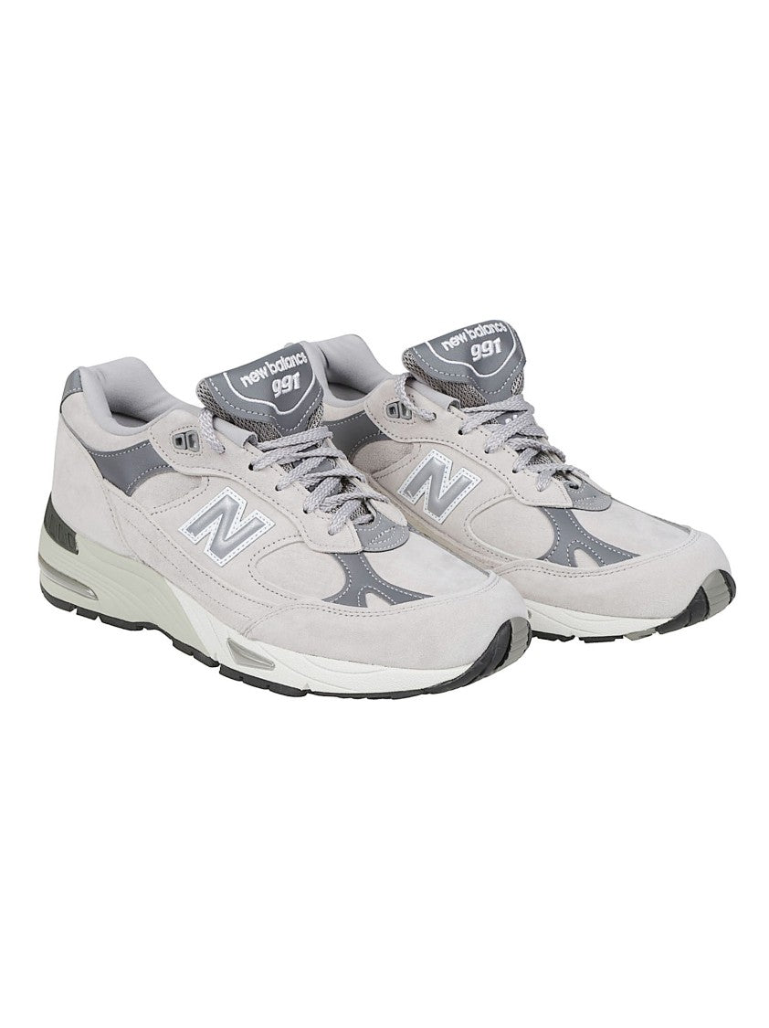 New Balance Grey 991 Layered Suede Mesh Sneakers