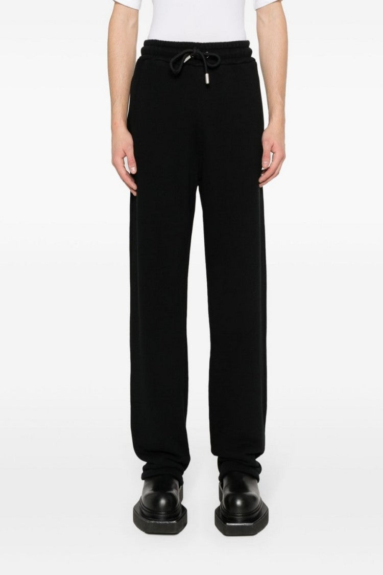 Off-White Black Bandana Arrow Embroidered Cotton Sweatpants
