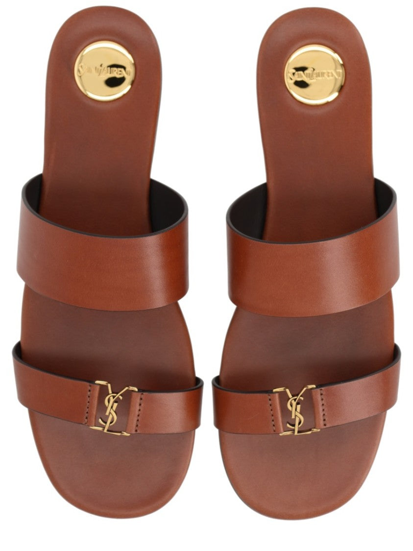 Saint Laurent Babylone Minimalist Leather Sandals