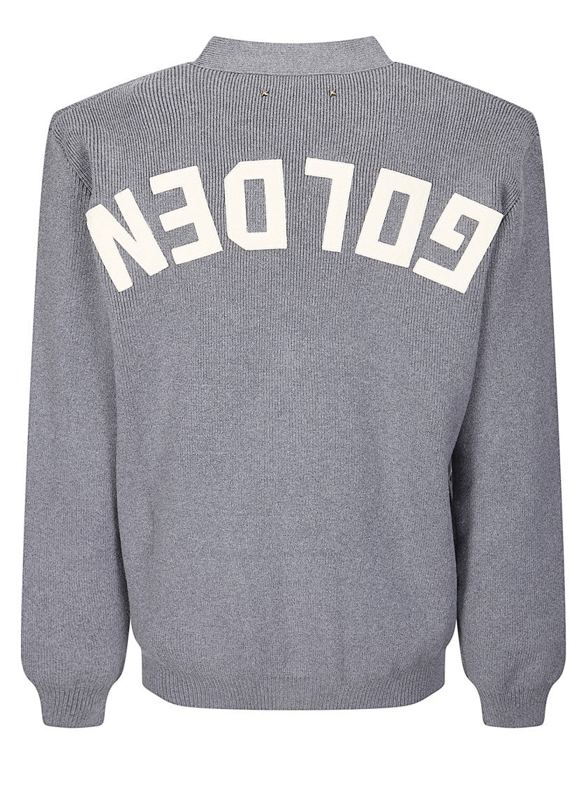 Golden Goose Golden M's Knit Cardigan Cotton With Logo