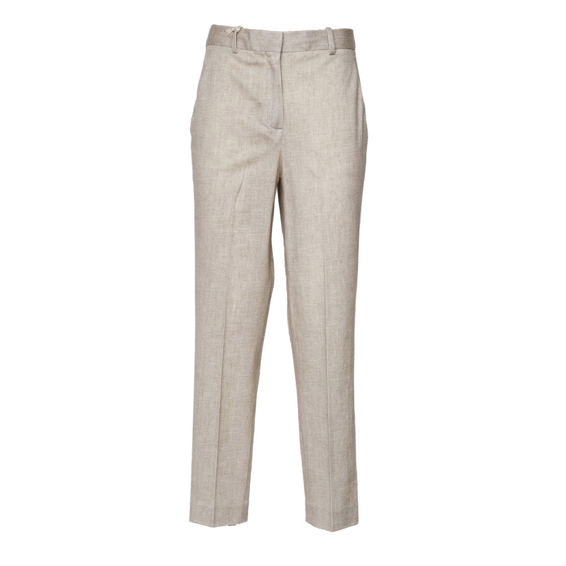 Circolo 1901 Herringbone Straight-Leg Carrot Pants