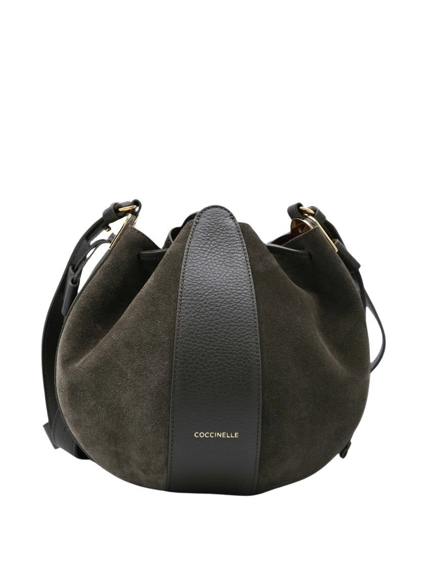 Coccinelle Boom Rounded Brown Suede Handbag