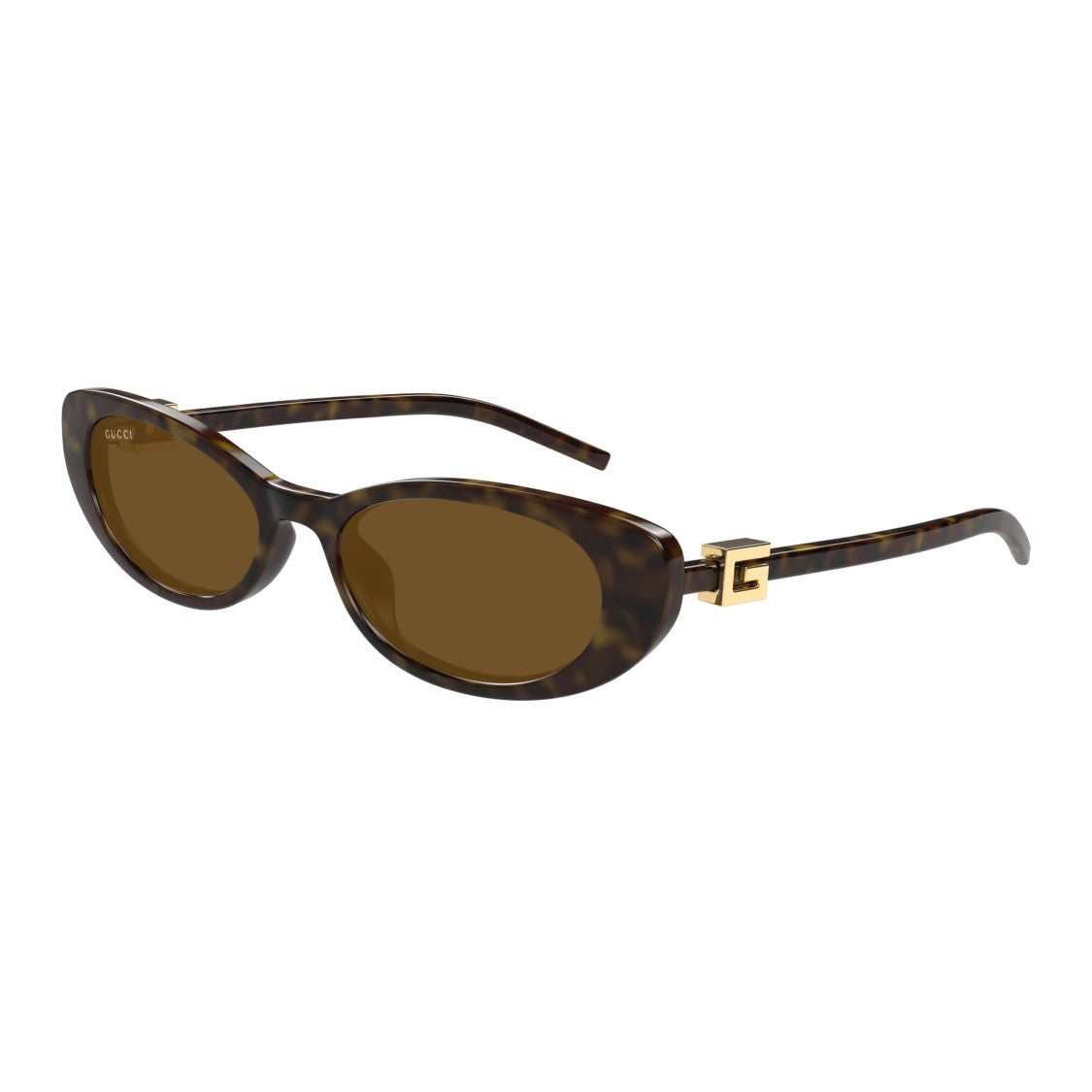 Gucci Gg1680s Oval-Frame Tortoiseshell Sunglasses