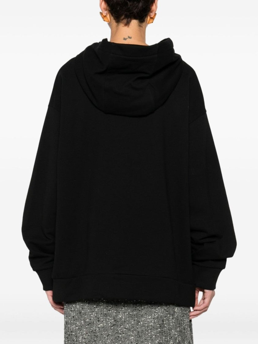 Fendi Relaxed Fit Black Cotton Hoodie