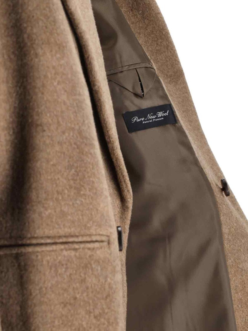 Dunst Single-Breasted Coat – Brown