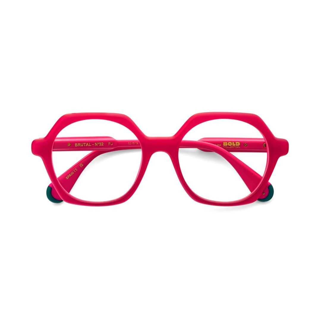 Etnia Barcelona Brutal No.32 Geometric Red Acetate Eyeglasses With Bold Design