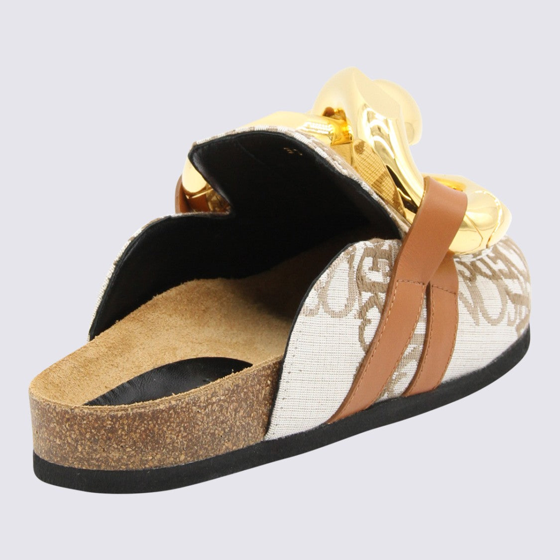 J. W. Anderson Chain-Embellished Grid Pattern Mules