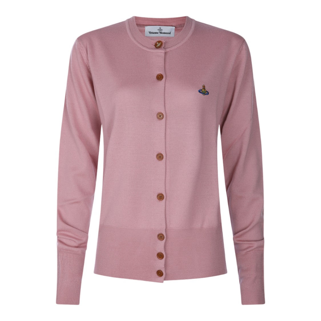Vivienne Westwood Soft Pink Cardigan Sweater With Button-Down Front