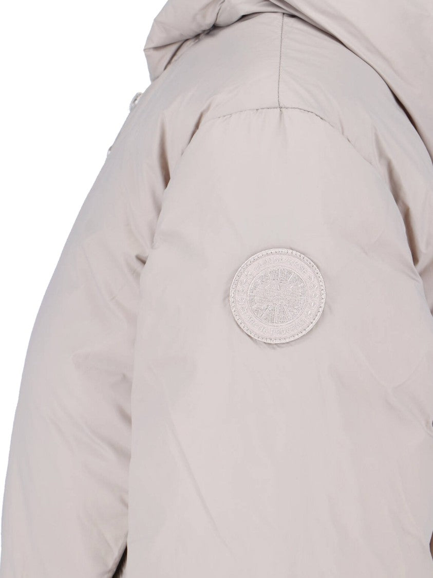 Canada Goose Beige Elba Hooded Padded Cropped Jacket