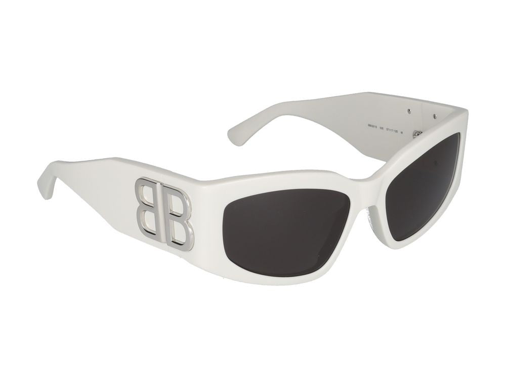 Balenciaga Sunglasses Balenciaga Bb0321s 005 White White Grey 57/17/125
