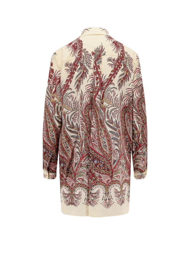Etro Long Silk Crêpe De Chine Shirt