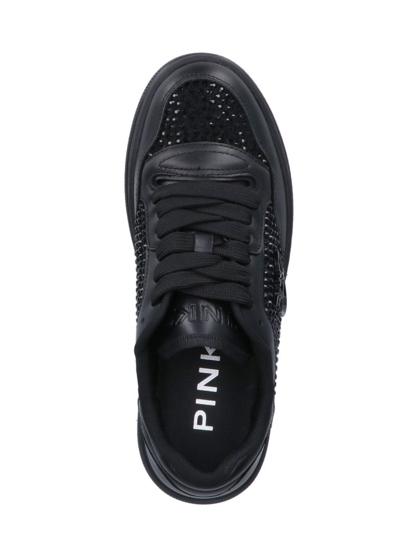 Pinko "Mandy" Sneakers With Strass – Black