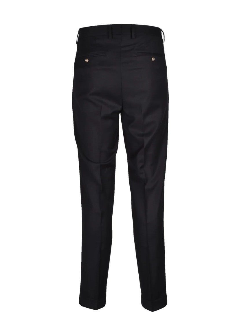 Lab 001 Black Stretch Virgin Wool Formal Pants