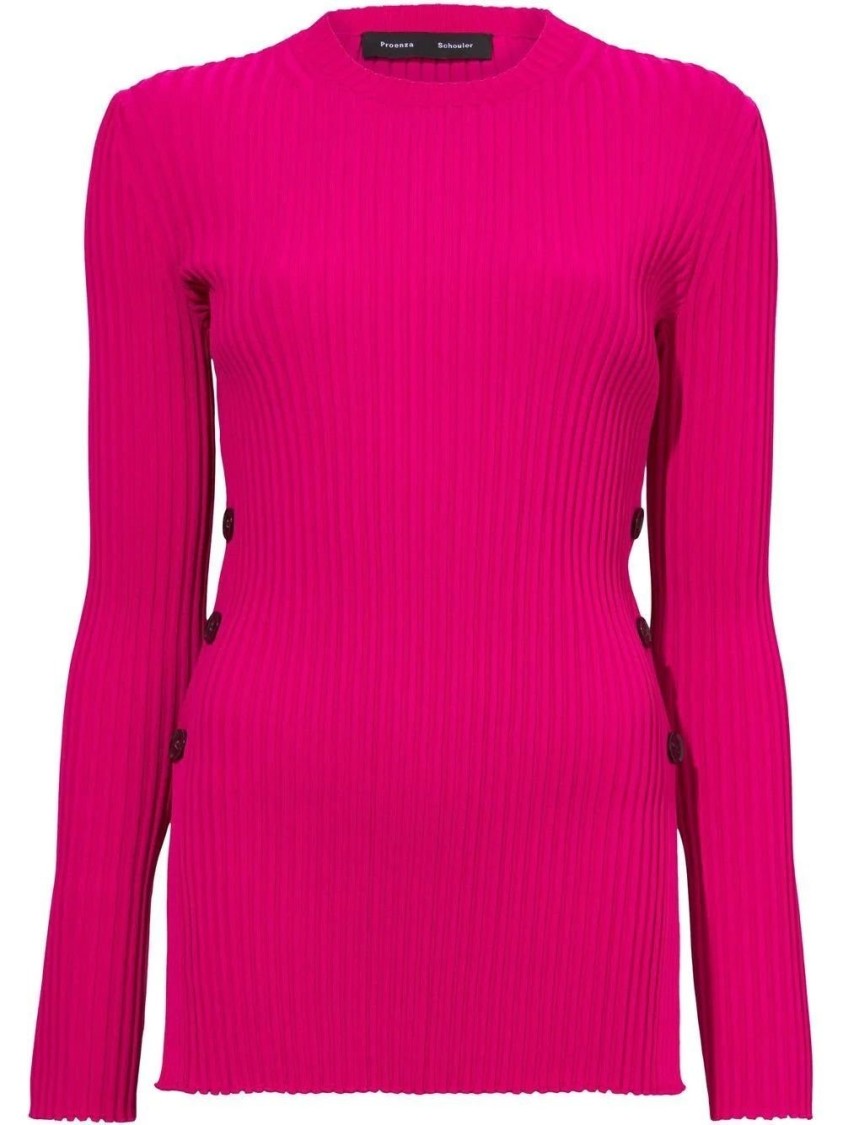 Proenza Schouler Rib Knit Long Sleeve Sweater