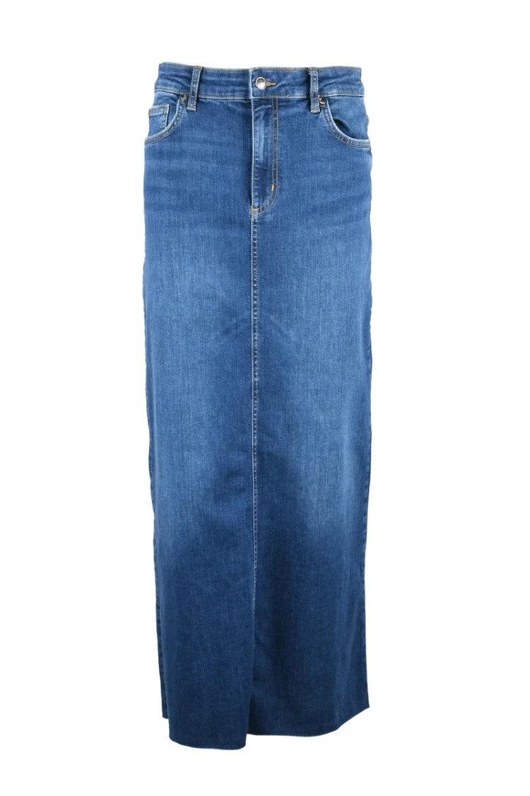 Liu Jo Blue Slit Denim Skirt