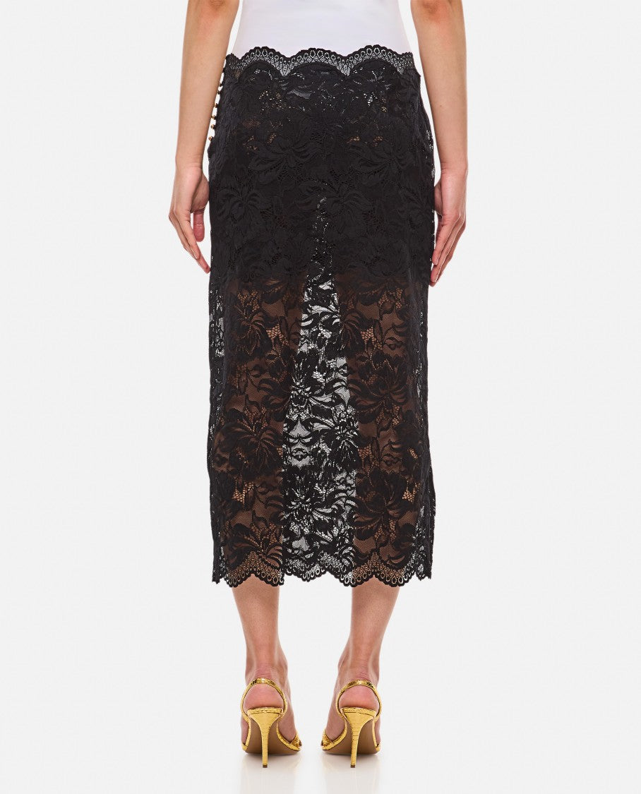 Rabanne Lace Long Midi Skirt