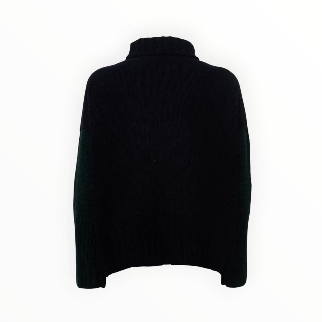 Be You Oversized Patch-Pocket Turtleneck Sweater