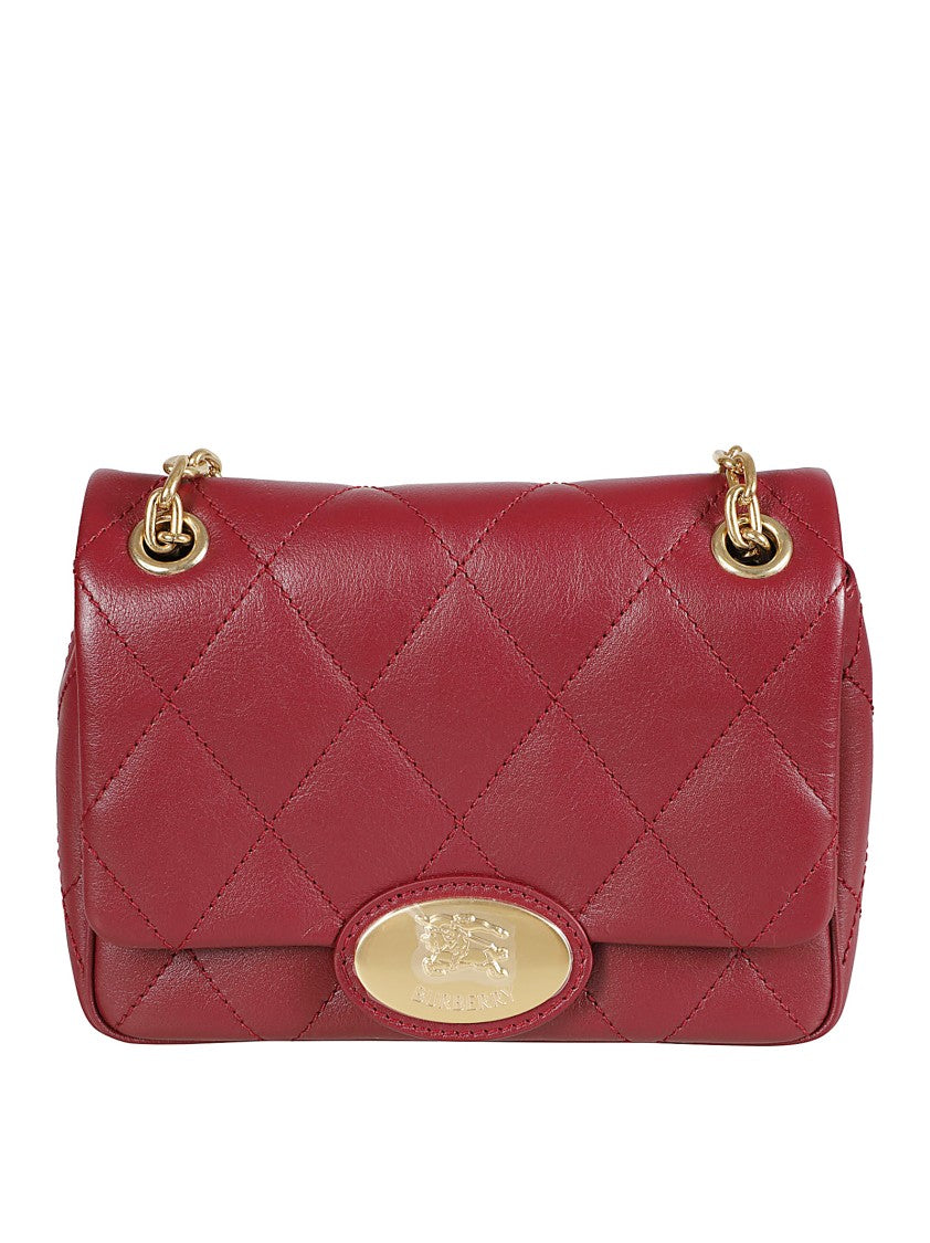 Burberry Foldover Top Quilted Leather Shoulder Bag