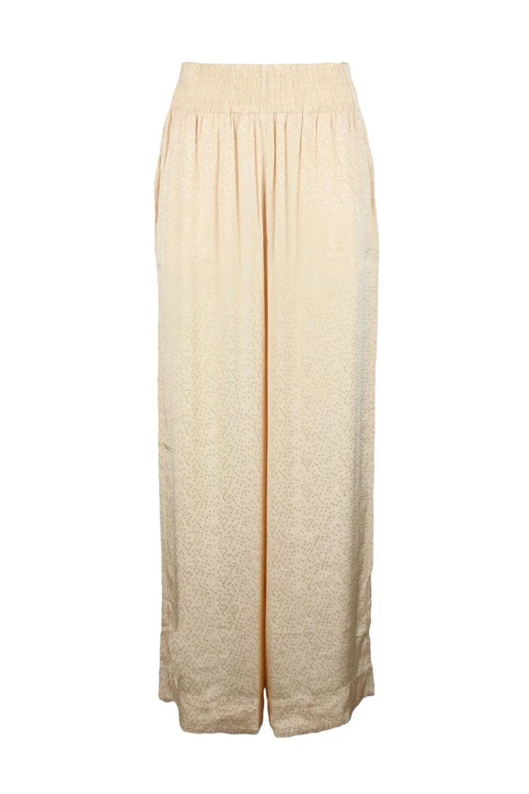 Attic And Barn Relaxed Wide-Leg Trousers In Soft Viscose Fabric