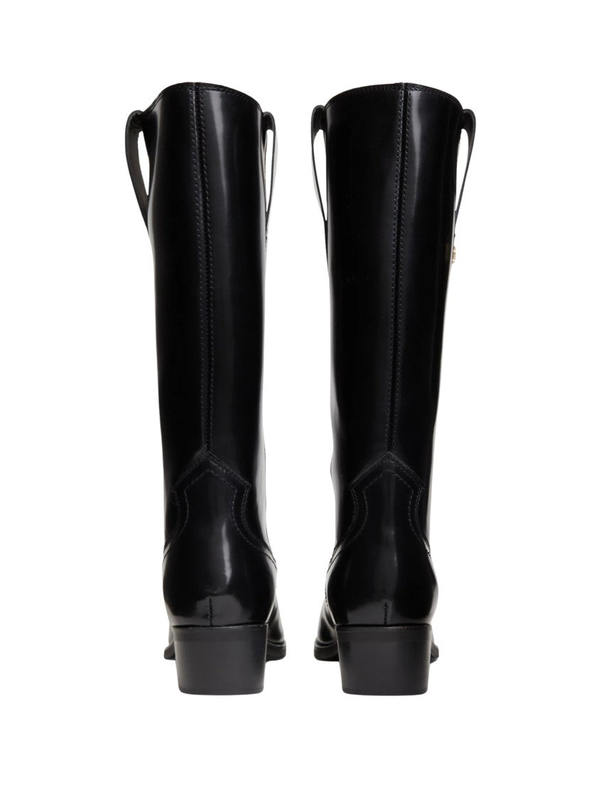 Tommy Hilfiger Abrasivato Mid-Calf Western Leather Boots