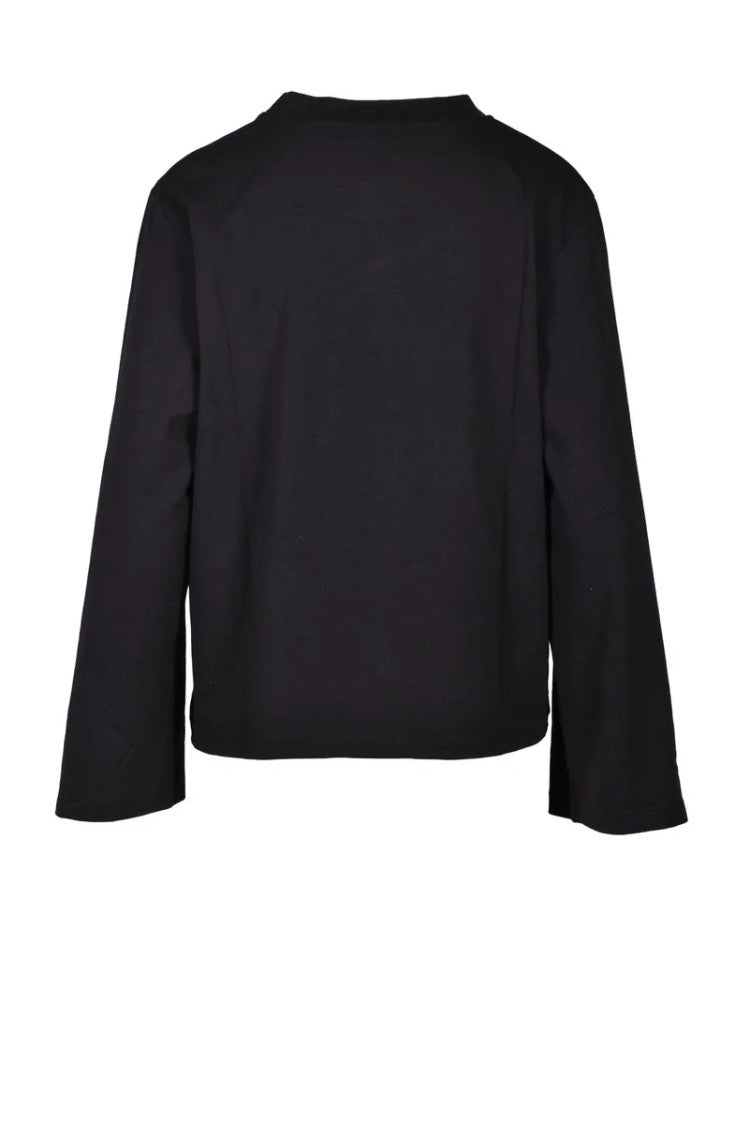 Wild Cashmere Black Crew Neck T-Shirt