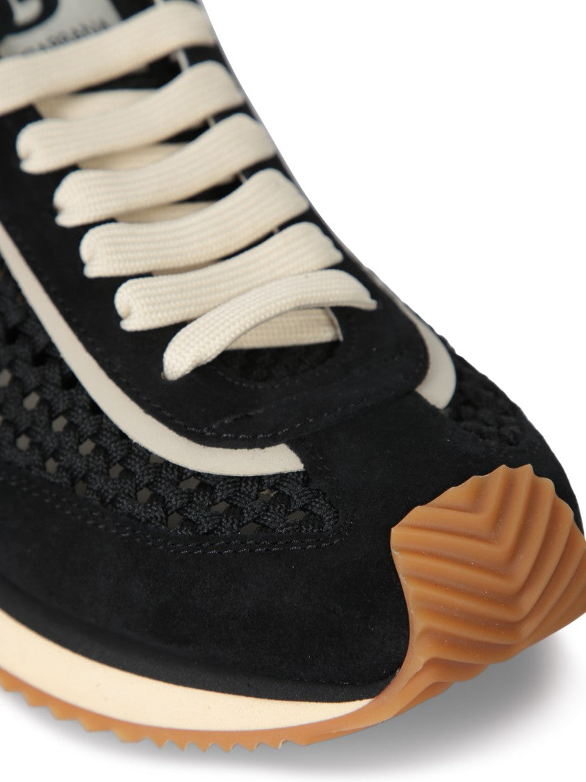 Dolce & Gabbana Low-Top Sneakers With Leather