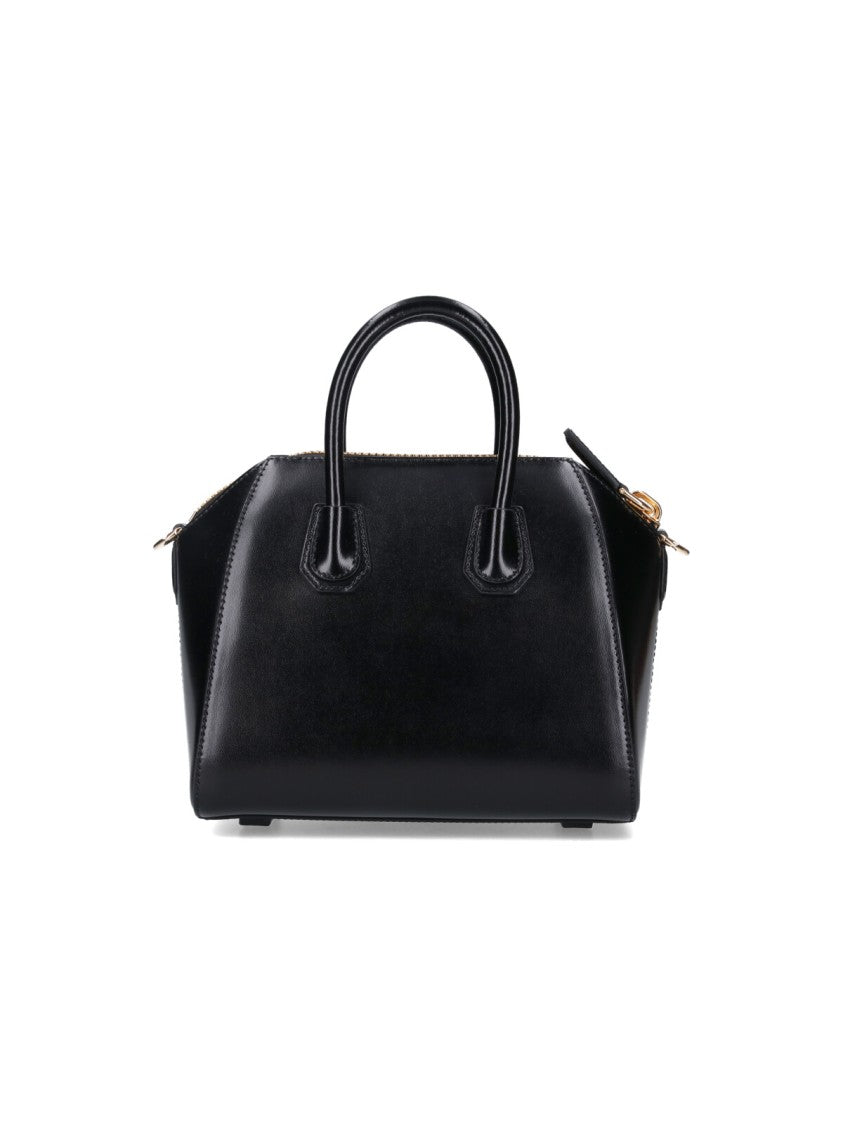 Givenchy Black Antigona Mini Box Leather Tote Bag
