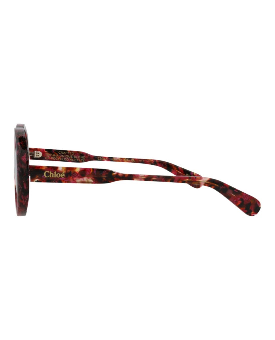Chloé Round-Frame Recycled Acetate Sunglasses