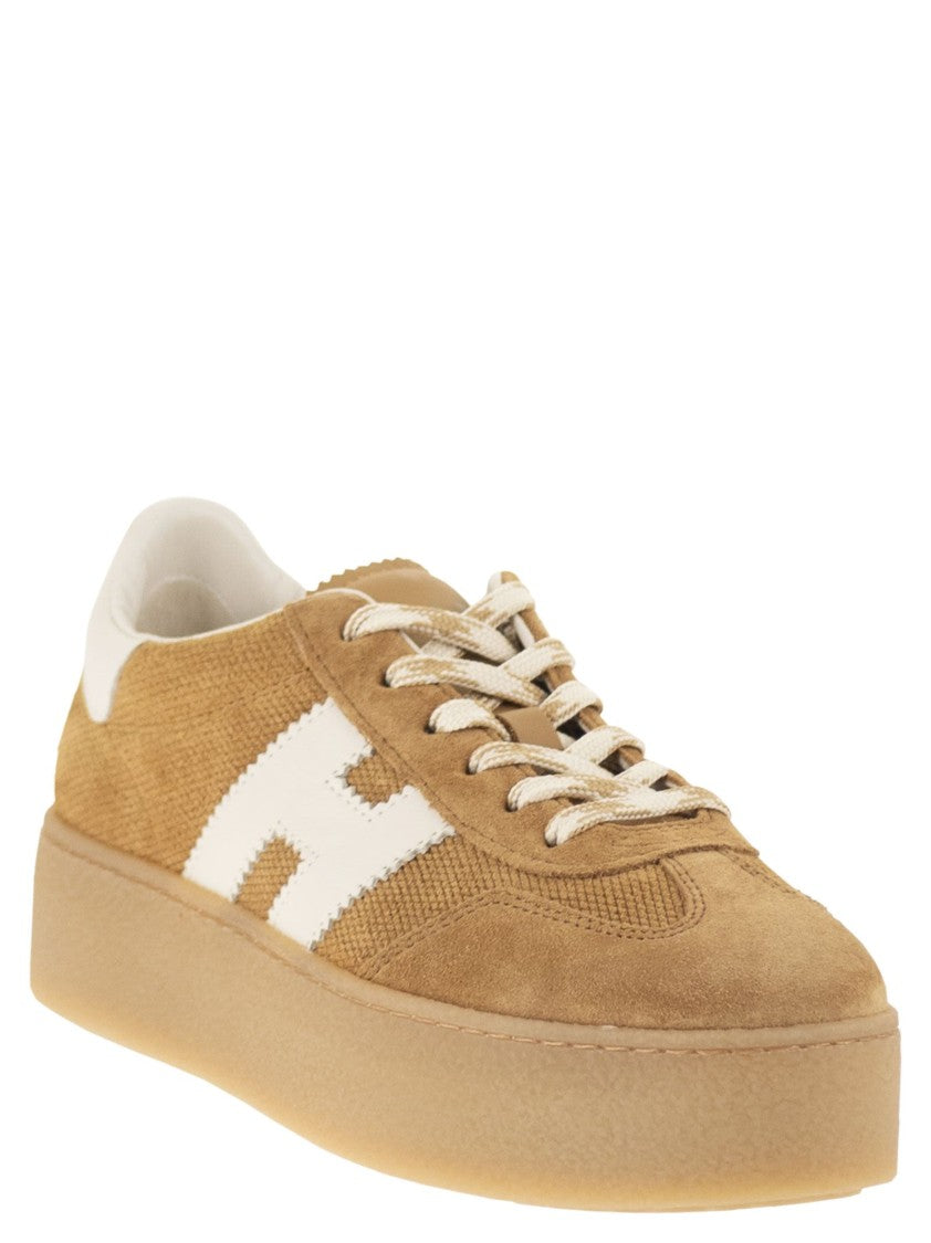 Hogan H698 Cool - Leather And Suede Trainers With Thick Soles