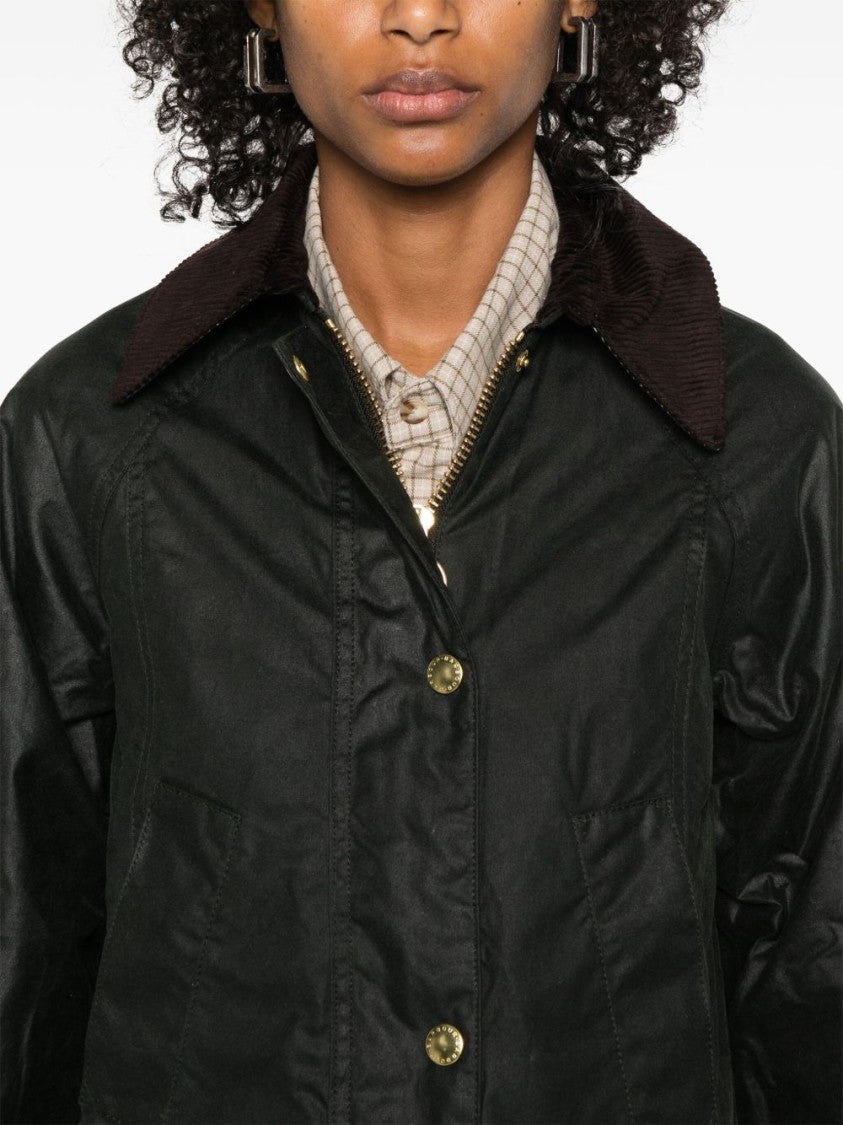 Barbour Sage Waxed Cotton Beadnell Jacket