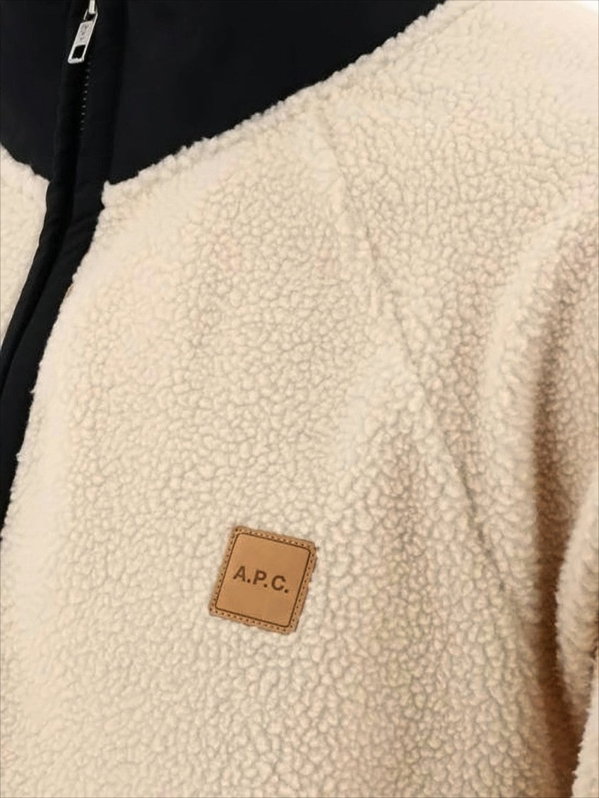 A.P.C. Textured Fleece Long-Sleeve Top