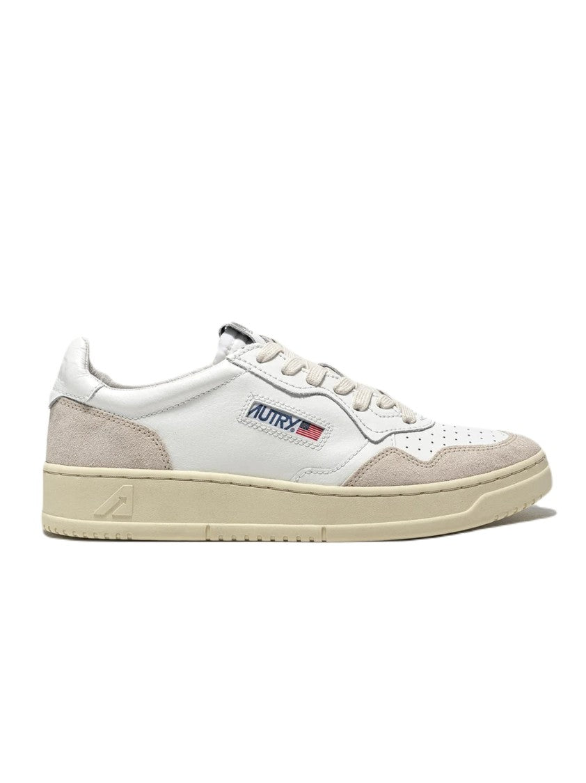 Autry Low-Top Sneakers With Beige Suede Overlays