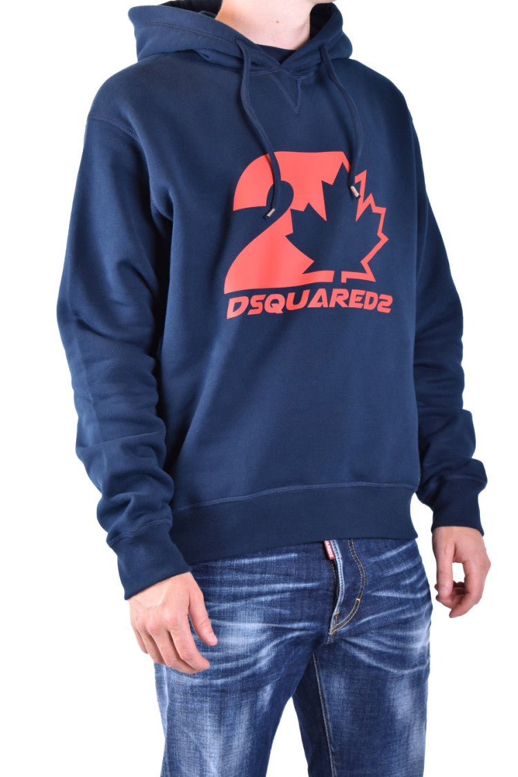 Dsquared2 Blue Hooded Sweatshirt