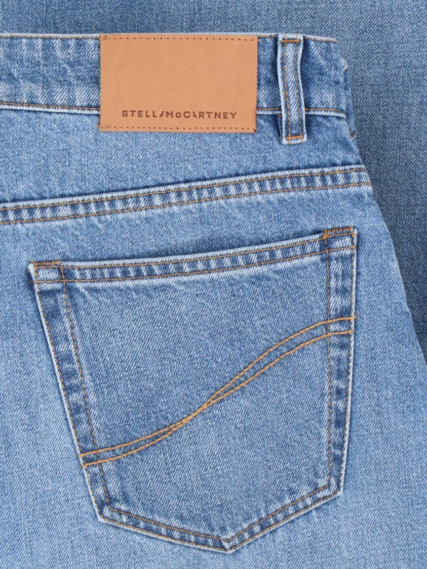Stella Mccartney Blue Cotton Denim Wide-Leg Jeans