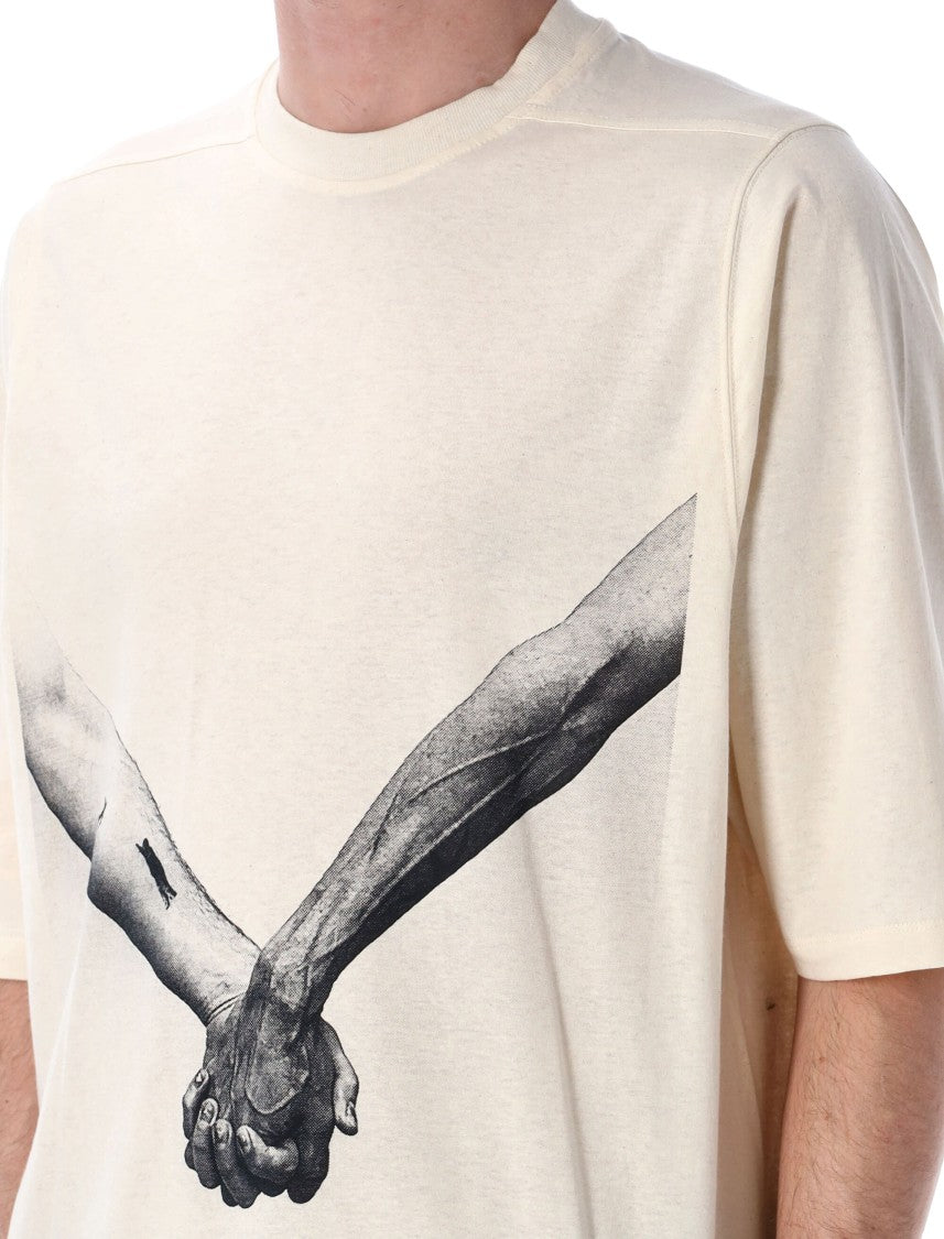 Rick Owens Oversized Cotton T-Shirt With Graphic Print