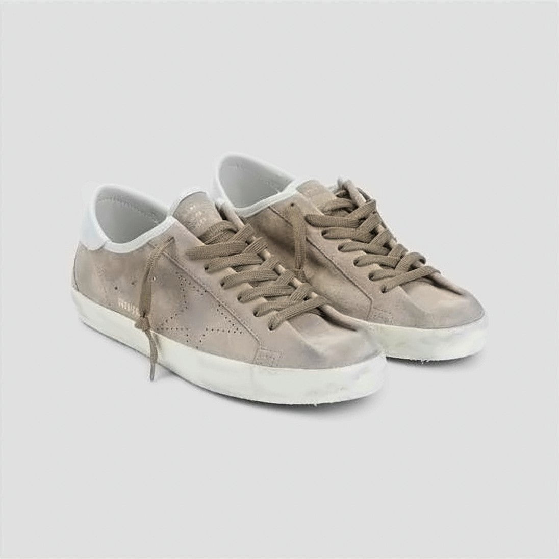 Golden Goose Low-Top Sneakers With Distressed Suede Upper And Vintage Aesthetic